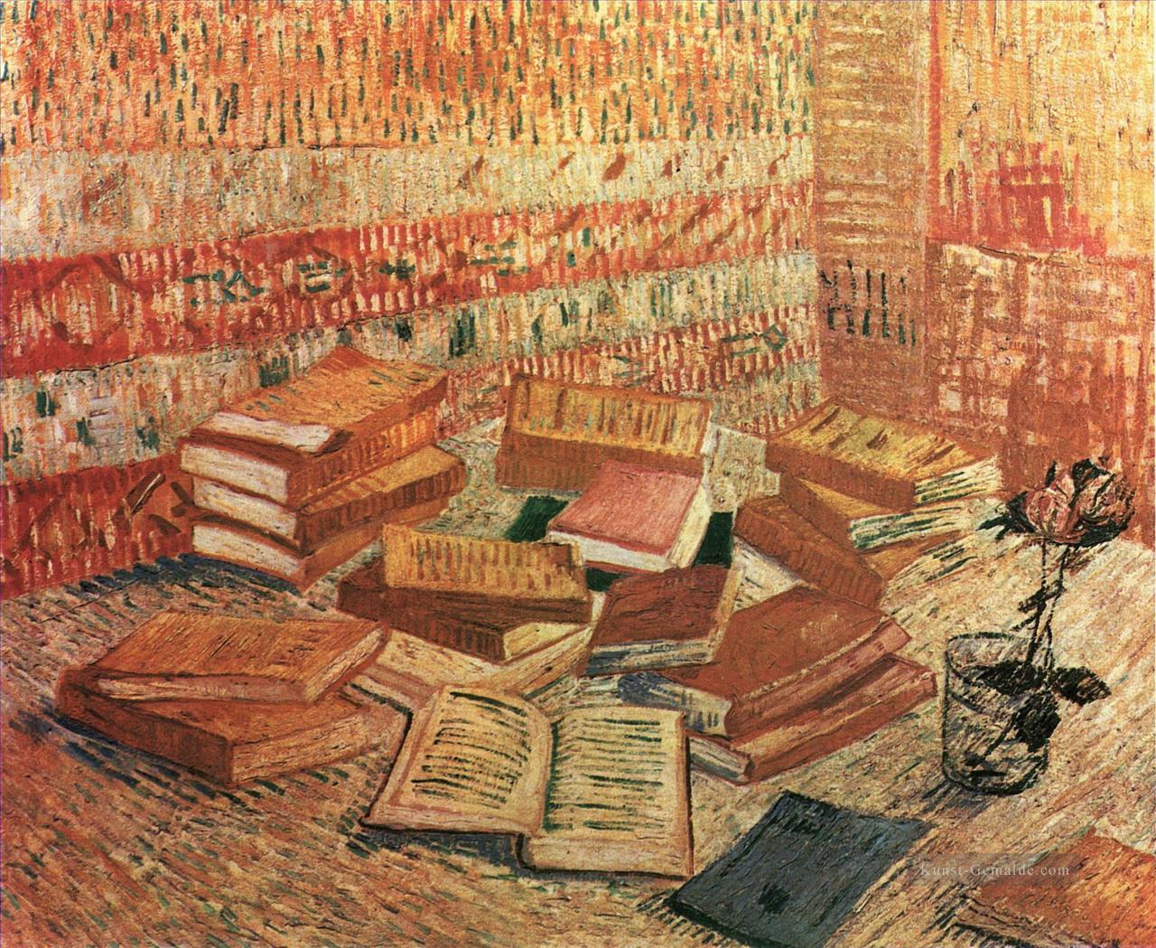 Stillleben Französisch Romane und Rose Vincent van Gogh Ölgemälde